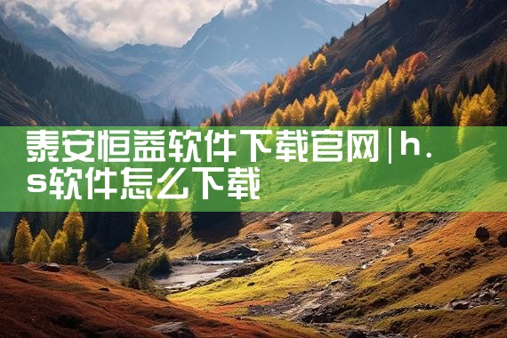 泰安恒益软件下载官网